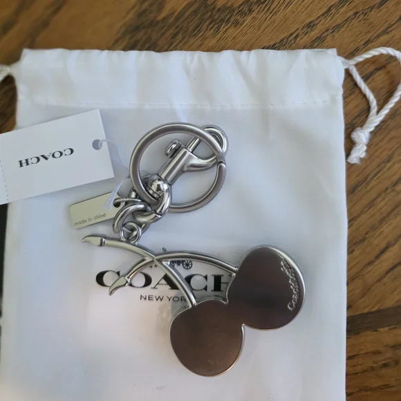 Coach Coachtopia Black Cherry Keychain / Bag Charm - Picture 9 of 11